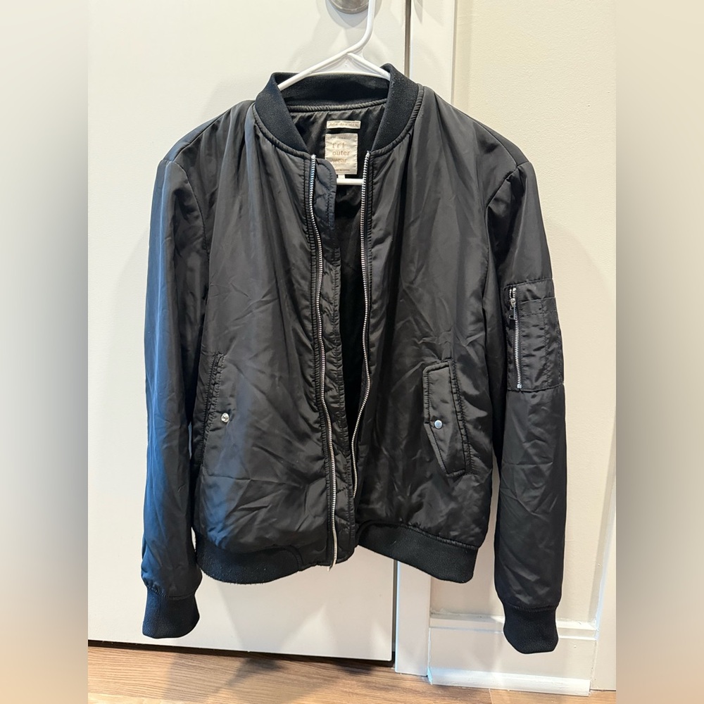 Zara bomber jacket in black